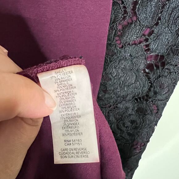 Karl Lagerfeld Paris Womans Color Block Dress With Lace Size 4 - Picture 8 of 9